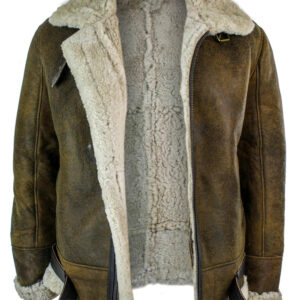Infinity EK02 Vintage Sheepskin RAF Jacket - Front Detail View