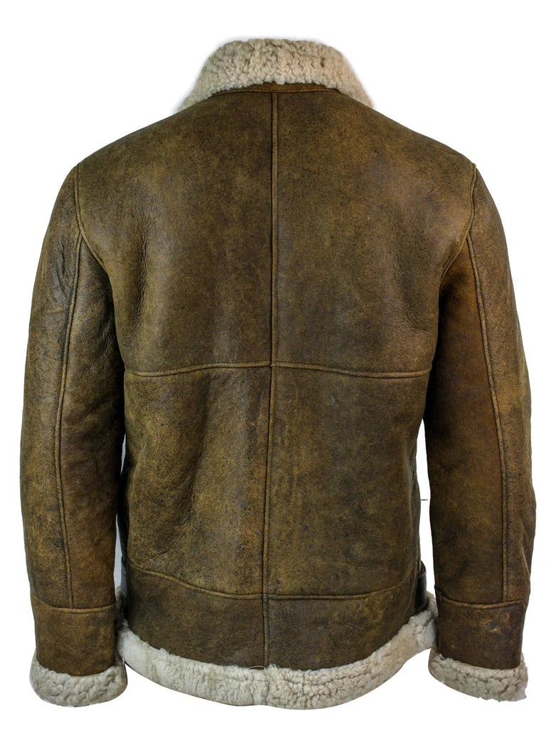 Infinity EK02 Vintage Sheepskin RAF Jacket - Back View